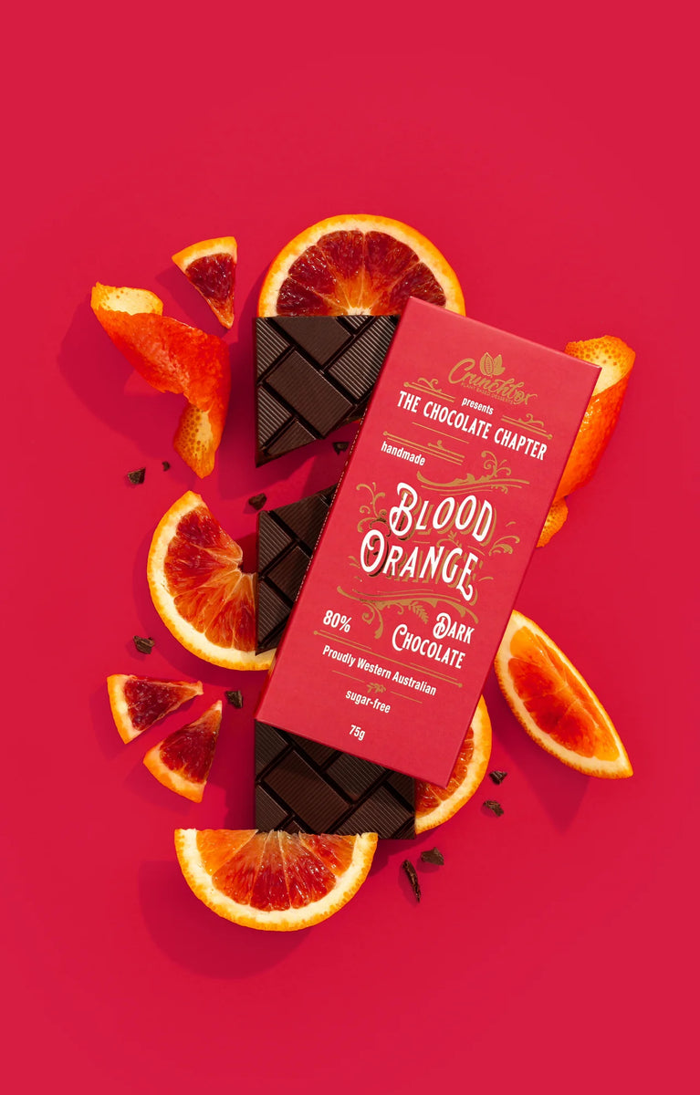 Crunchbox Chocolate Bar 75g - Blood Orange 80% – La Vida Vegan