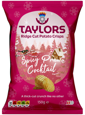 (BB: 14.08.2026) Taylor’s Potato Crisps 150g - Spicy Prawn Cocktail Flavour