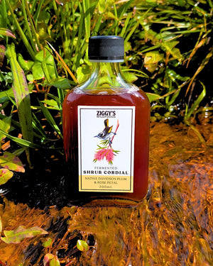 Ziggy's Wildfoods Shrub Cordial Native Davidson Plum & Rose Petal 200ml