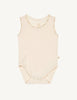 Boody Baby Sleeveless Bodysuit (0-3mths) Chalk