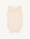 Boody Baby Sleeveless Bodysuit (6-12mths) Chalk