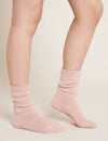 Boody Women's Chunky Bed Socks Dusty Pink Marl (One Size)