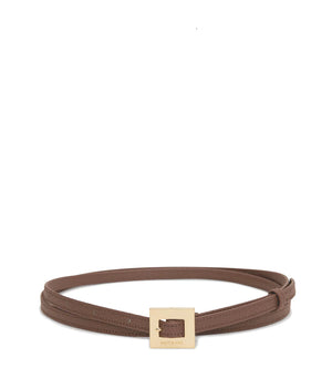 Matt & Nat Path Vegan Leather Double Wrap Waist Belt Medium Chocolate
