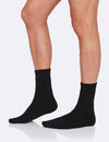 Boody Men's Cushioned Crew Boot Socks 6-11 Black