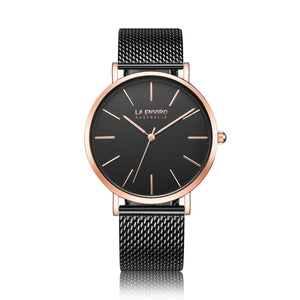 La Enviro Watch Black Stainless Steel Mesh