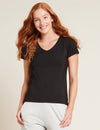 Boody Women's V-Neck T-Shirt Black (M)