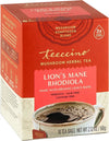 Teeccino Mushroom Herbal Tea Organic Lions Mane Rhodiola Bags (10pk)